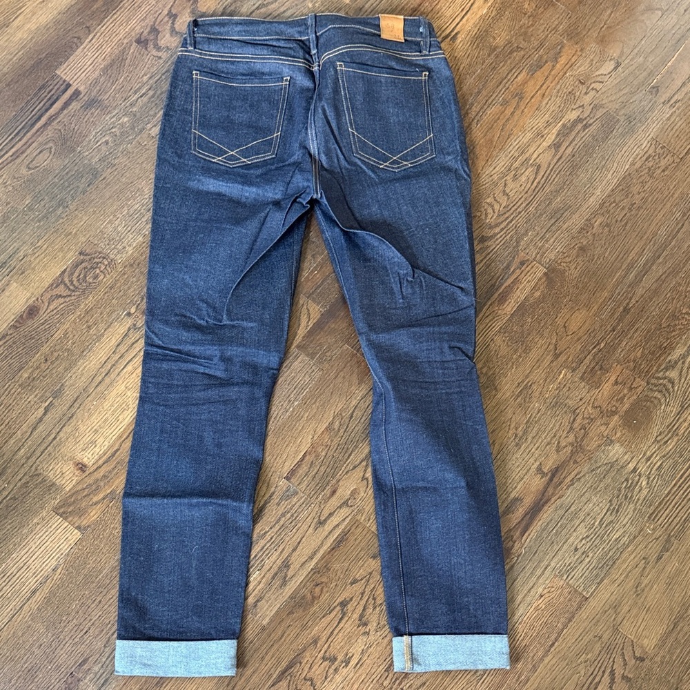 Dark Blue Raleigh Denim Women's Straight-Leg Selvedge-Style Jeans - Picture 3 of 3